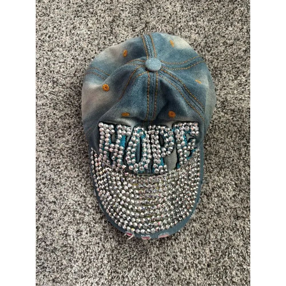 Women’s Denim Bling HOPE Baseball Cap